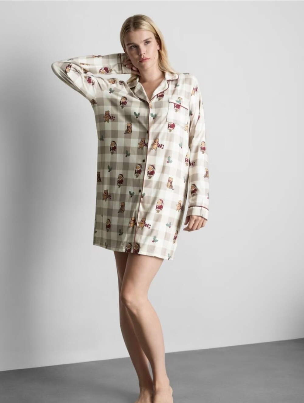 Disney's Winnie The Pooh Check Nightshirt primark Size Large